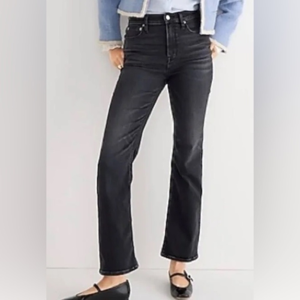 J Crew Women's Slim Demi Boot Cut Black Jeans